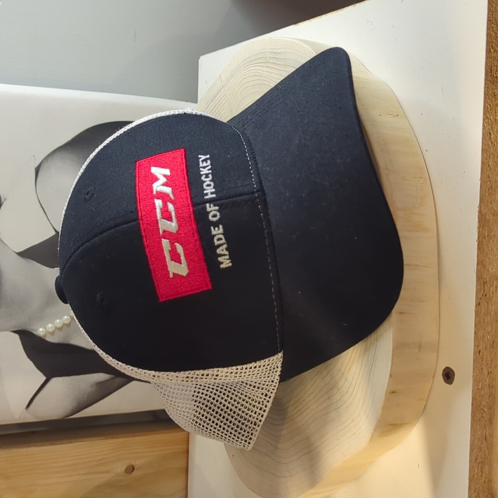 CCM Black and White Mesh Hockey Cap